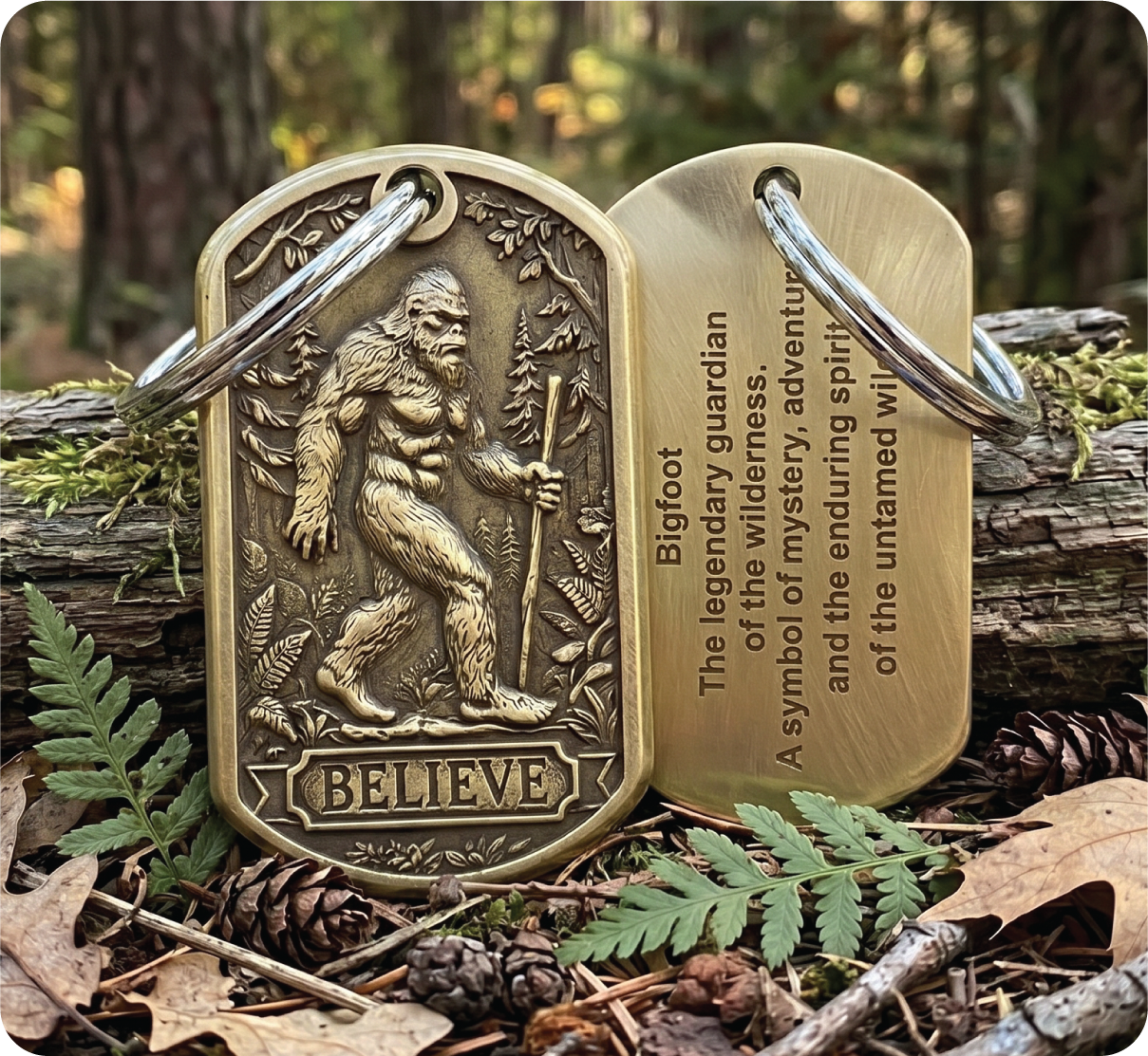 Bigfoot Keychain "BELIEVE"