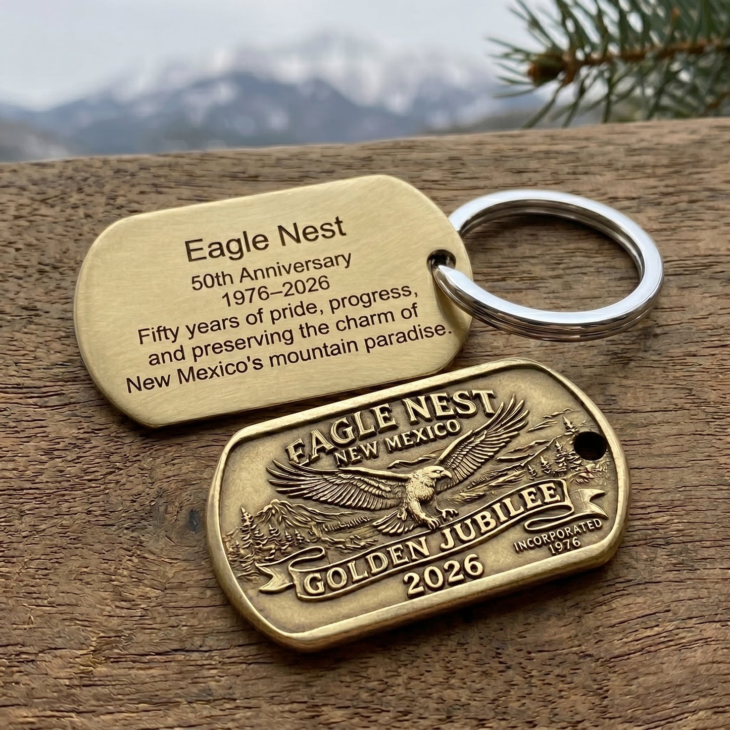 Eagle Nest Golden Jubilee Keychain