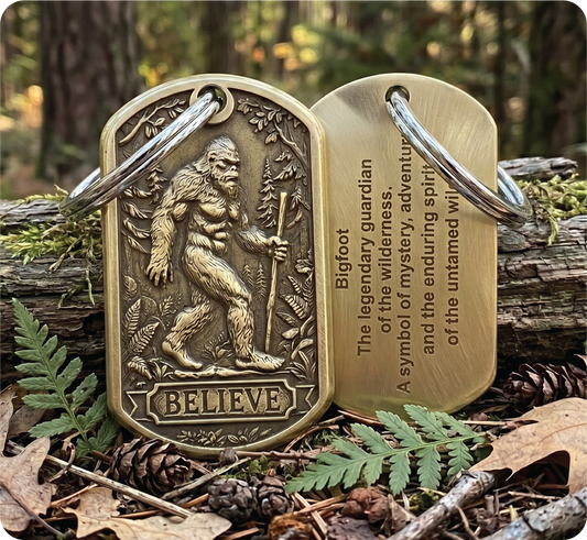 Bigfoot Keychain — "Believe"