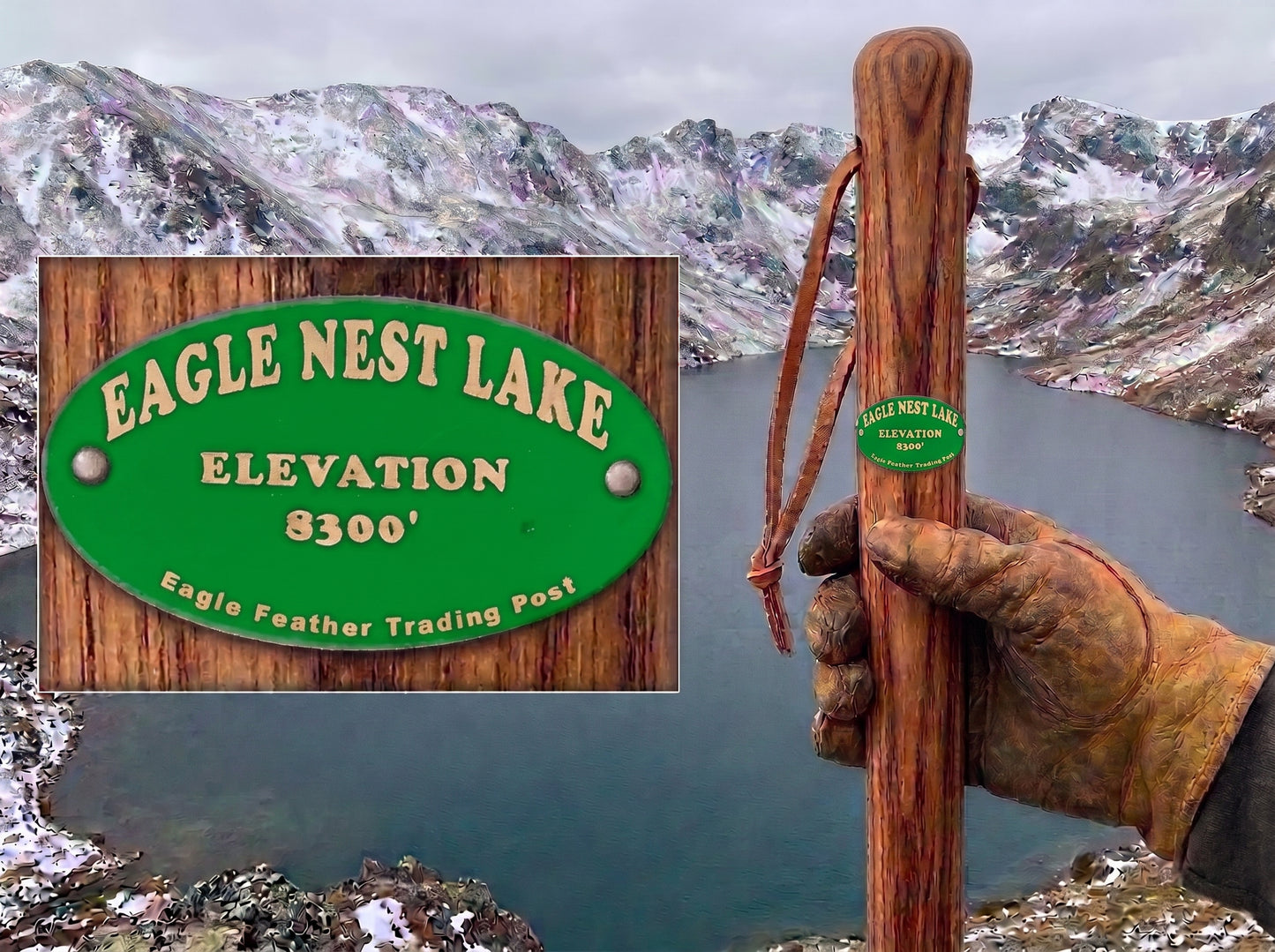 Aluminum Hiking Stick Medallion