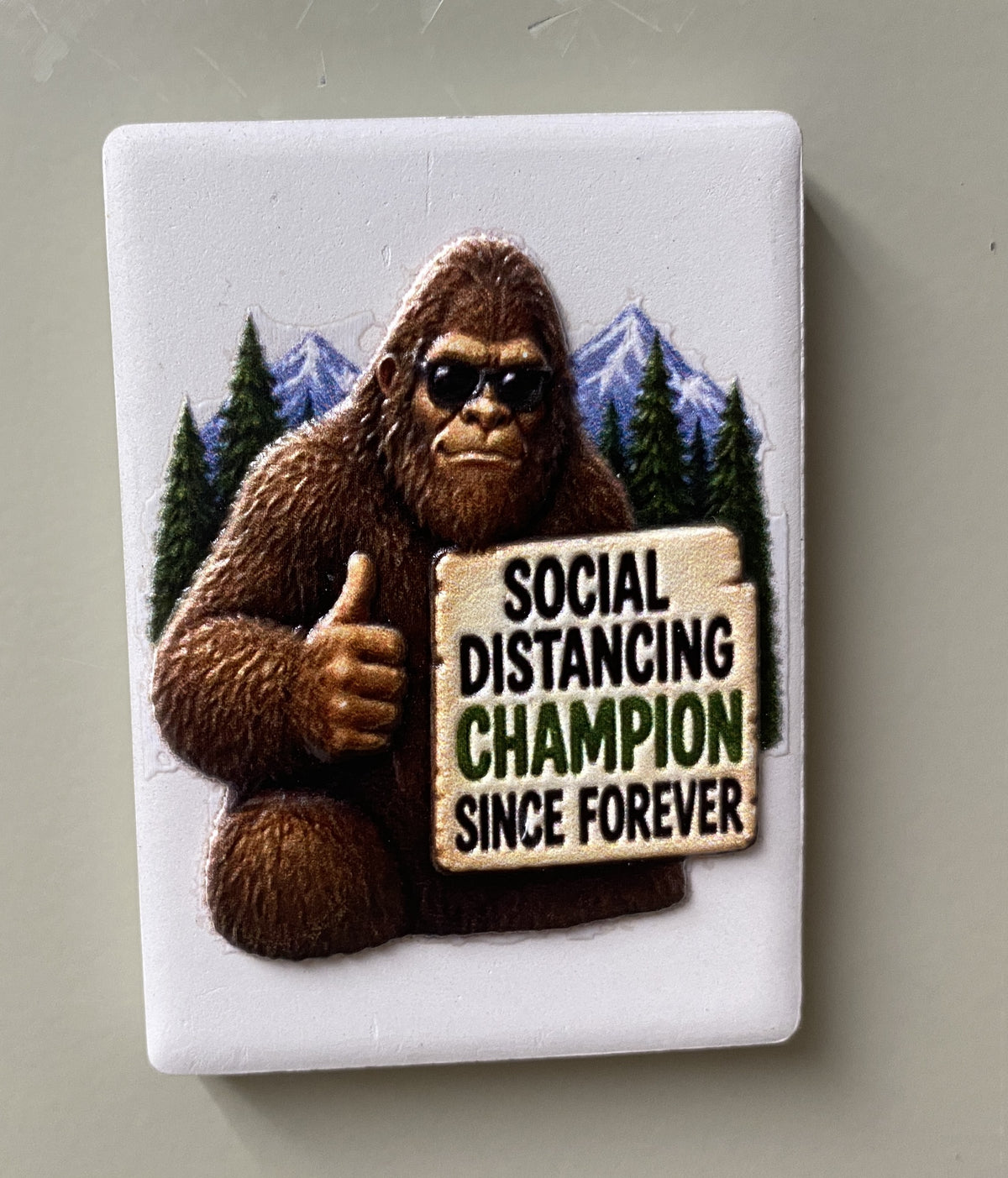 Social Distancing Champion — Fridge Magnet