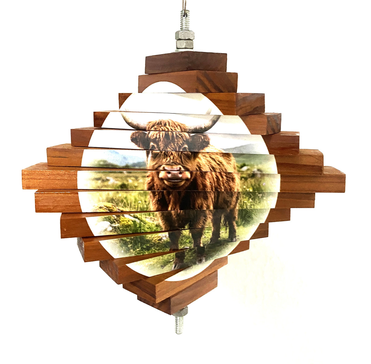 Highland Cow Meadow Wind Spinner