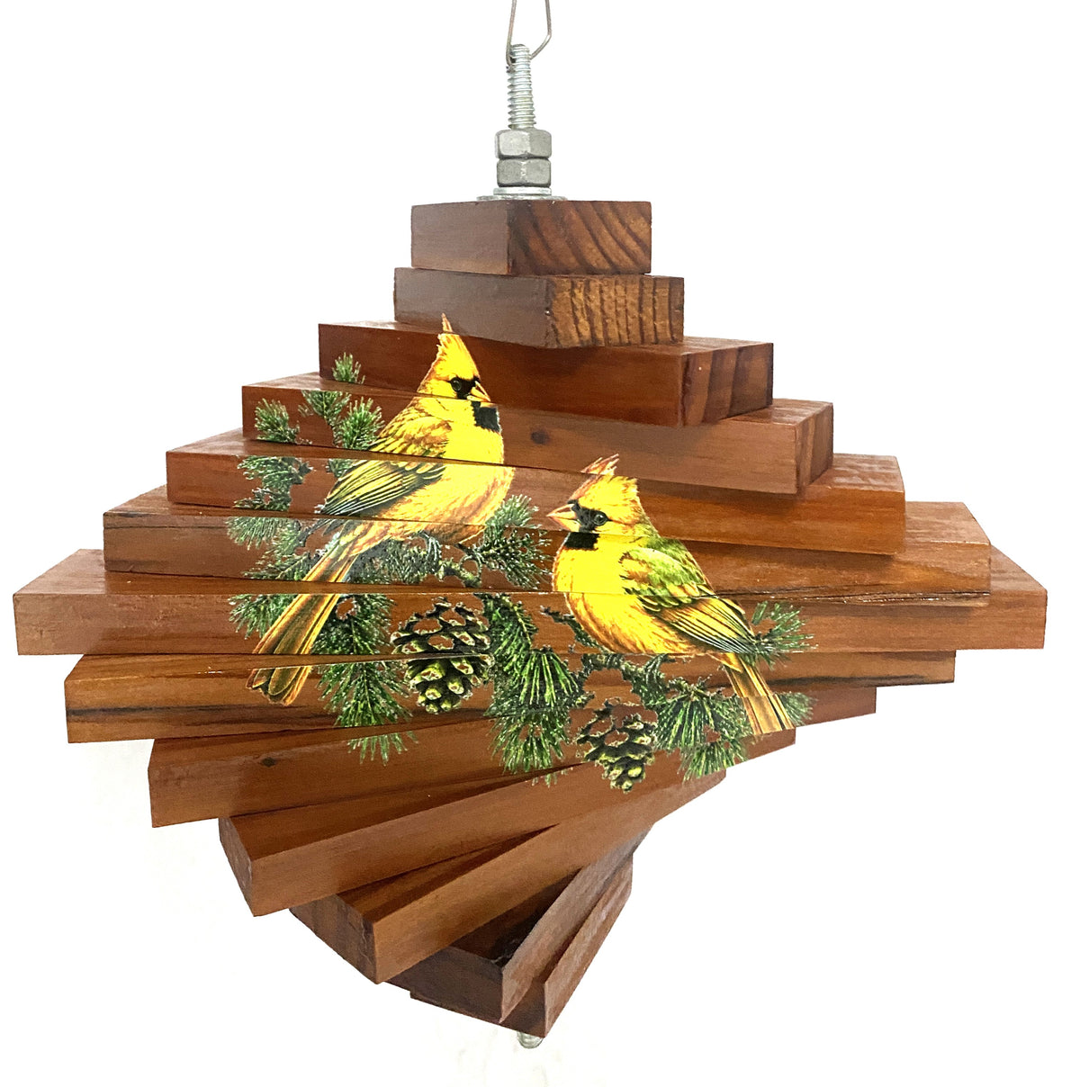 Yellow and Red Cardinals Wind Spinner