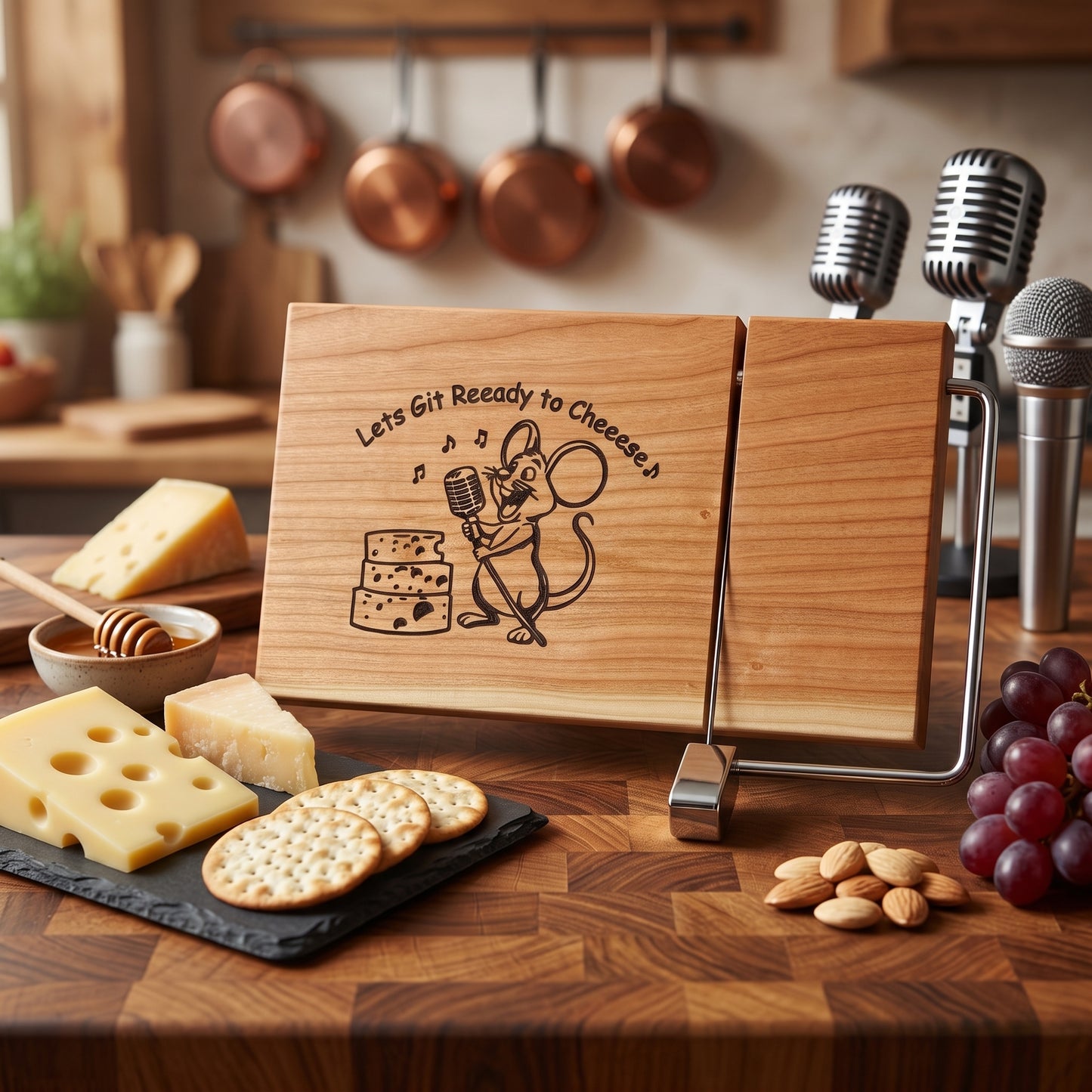 "Lets Git Ready to Cheeese" Cheese Board Slicer