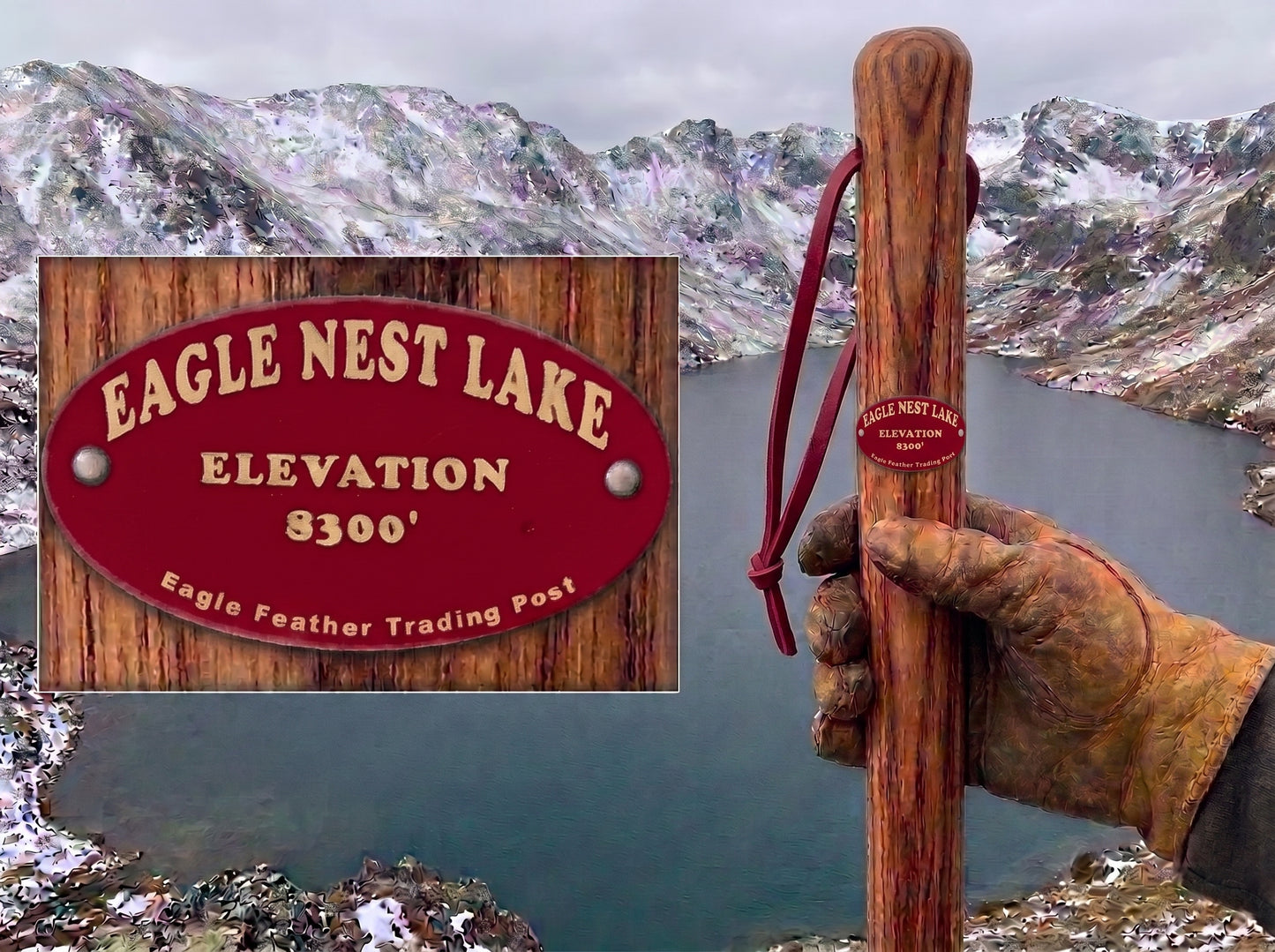 Aluminum Hiking Stick Medallion