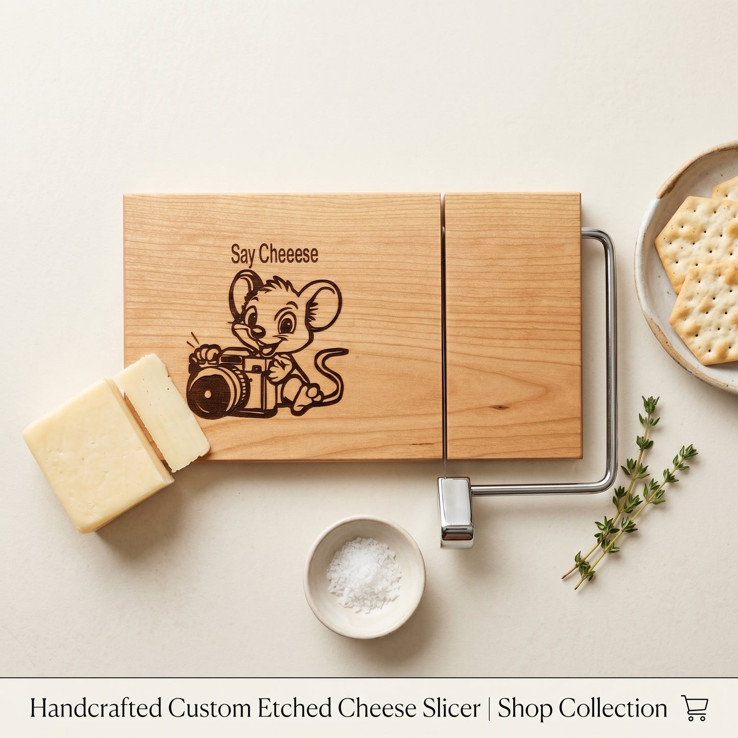 "Say Cheese™ Cheese Board Slicer