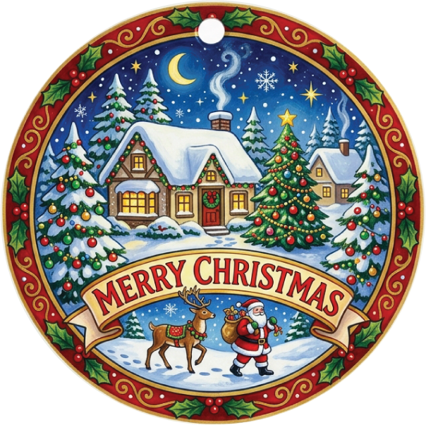 Custom 2" Ceramic Photo Ornament