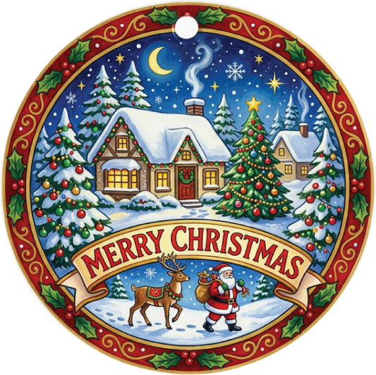 Custom 2" Ceramic Photo Ornament